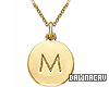 Initial "M" Gold Necklac