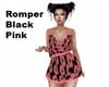 Black Pink Daisy Romper