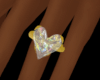 Large Diamond Heart Ring