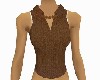 Brown wool top and beads