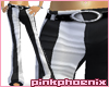 Blak/White Satin Stripes