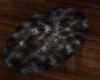 Black fur rug