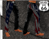 SD US Flag Leather Pant