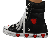Love Heart Shoes Black