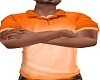 orange polo shirt