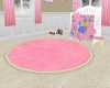 Round Pink Floor Rug