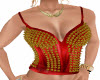 RED N GOLD SPIKE TOP