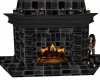 Black Tile Fireplace