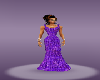 Purple Lame Evening Gown