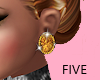 YELLOW  diamond earring