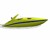 yellow speed boat