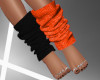 Black/Orange Legwarmers