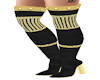 black n gold boots