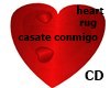 CD Heart rug