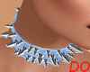 DANI BLUE SPIKED COLLARS