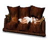 Brown cuddle bag couch