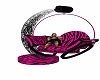pink zebra cuddle swing