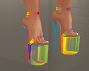 Glass Rainbow High Heels
