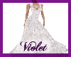 (V) White wedding gown