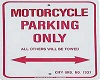 MOTORCYCLE PARKING SIGN