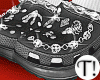 T! Spooky Black Crocs