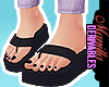 ! All Black Sandals