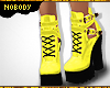 ! Strap Yellow Boots