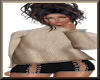 [LM]Sweater&Mini Blk/Tan