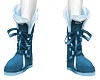 Blue Fur Boots