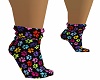 Colored Paw Print Socks