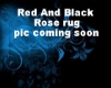 Red and Balck Rose Rug