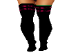 PINK/BLACK THIGH HIGH