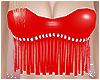 Fringed pearl pvc Red