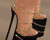 Gold -Black Heels