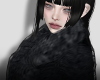 black fur coat