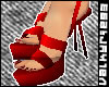 {V} Red Platform Straps