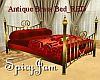 Antique Brass Bed Red