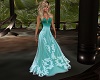 Lace Teal Gown