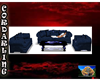 Blue Rose Couch set