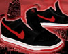 (e) Red and Black Dunks