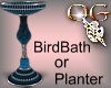 OG/Blue BirdBath/Planter