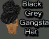 Black Grey Gangsta Hat