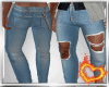 JEANS RIPPEAD CHAIN❥