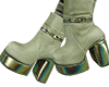 Green Suede Platforms