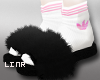 Ⓛ Black Fuzzy Slippers