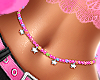 pink star belly chain