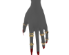 *Red Nails+ Gold Rings