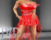JVD Red Flowered Dress