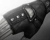 black leather gloves (F)