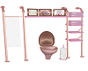 Pink Toilet Set